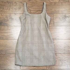 Banana Republic Gray Plaid Mini Dress